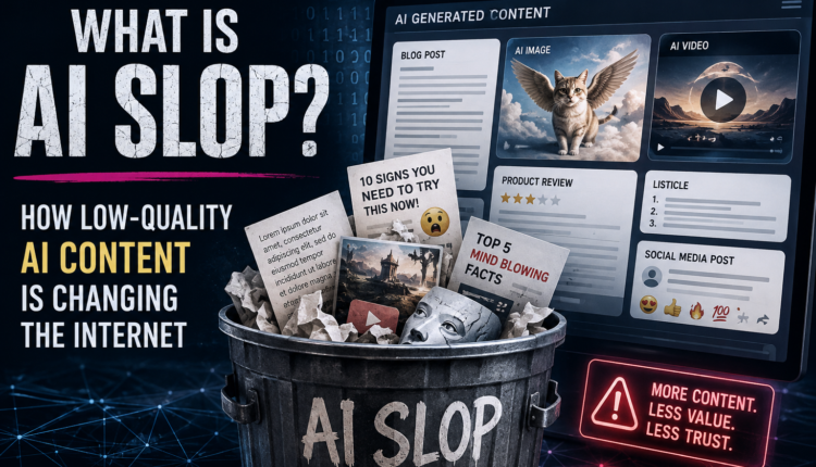 AI slop and low-quality AI-generated content spreading across the internet